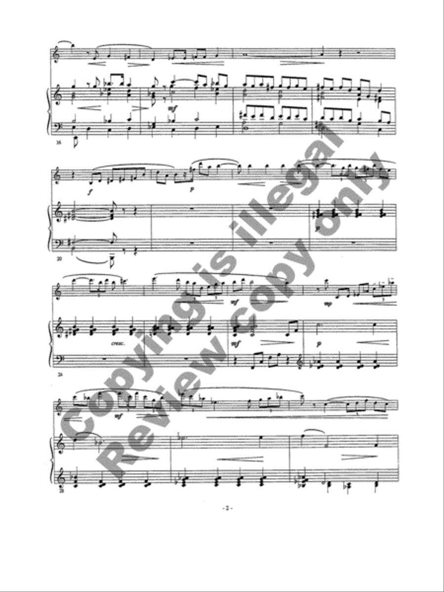 Second Sonata for Violin and Piano Violin Solo scores gallery preview page 4