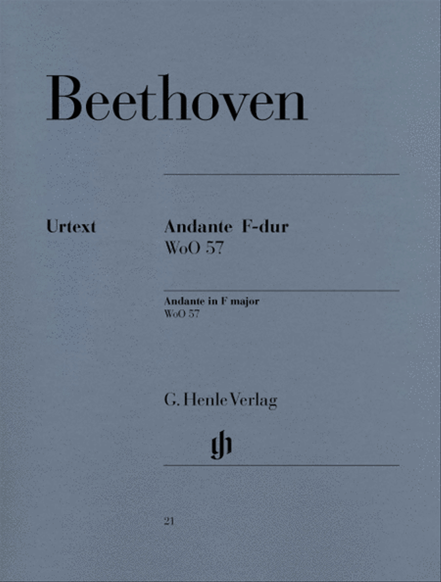 Andante F Major WoO 57 Piano Solo scores gallery preview page 1