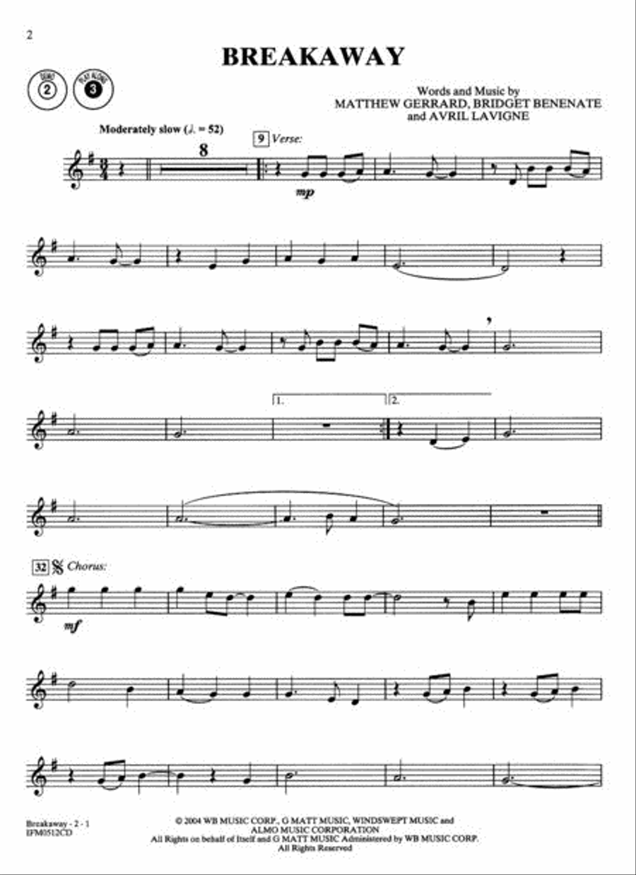 Pop Hits for the Instrumental Soloist (Trumpet) Trumpet Solo scores gallery preview page 2