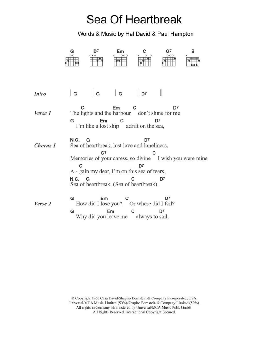 Sea Of Heartbreak Electric Guitar scores gallery preview page 1