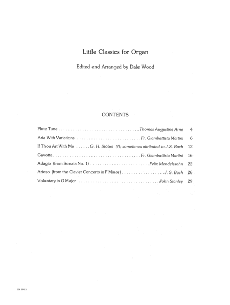 Little Classics for Organ