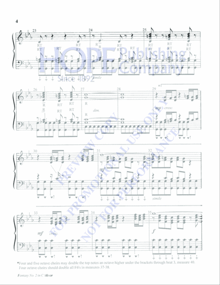 Fantasy No. 2 in C Minor 5-Octaves scores gallery preview page 4