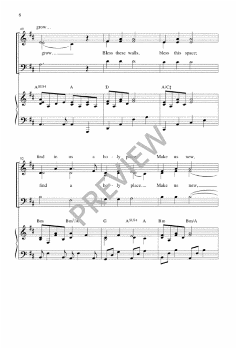 Bless These Walls 3-Part scores gallery preview page 8