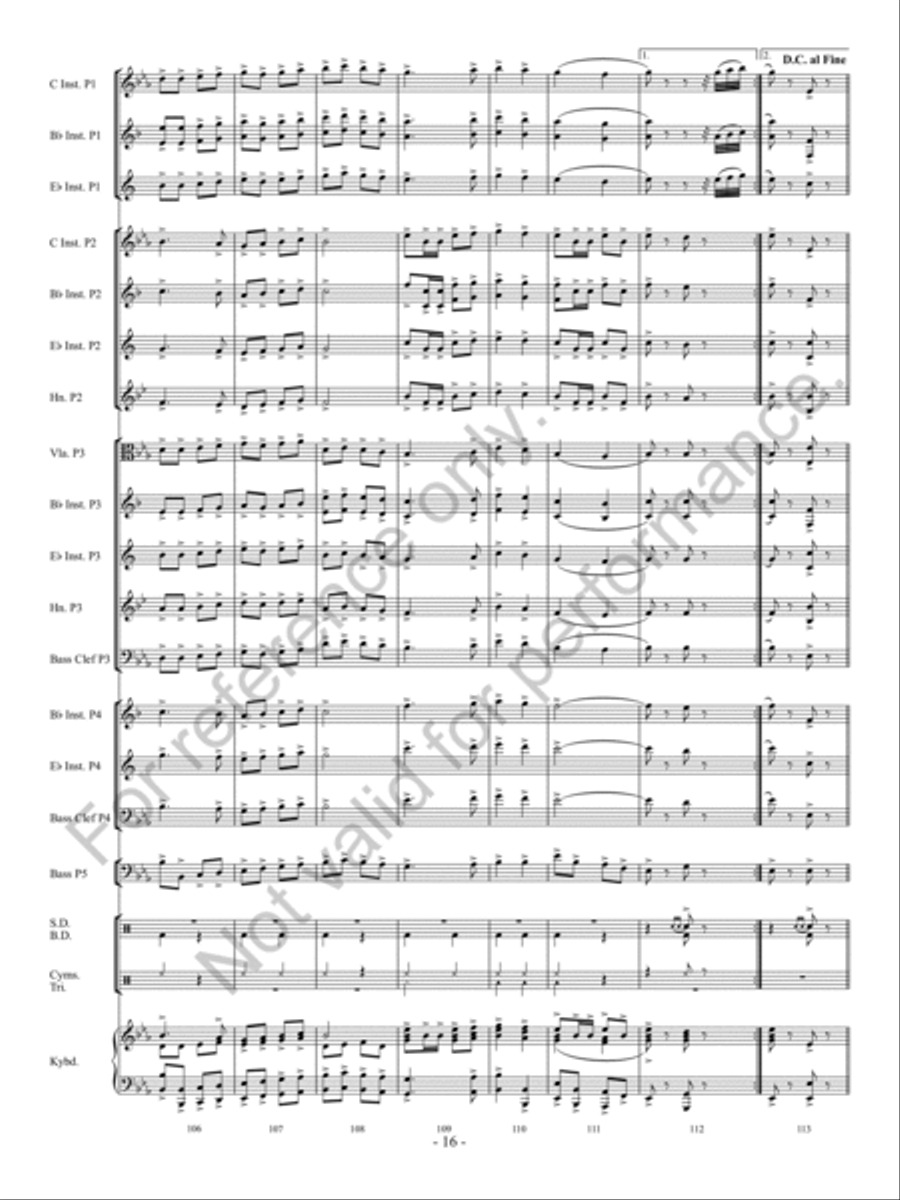 Folk Songs From Somerset Concert Band scores gallery preview page 17
