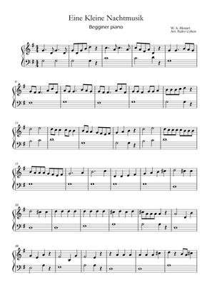 Eine Kleine Nachtmusik - begginer piano version
