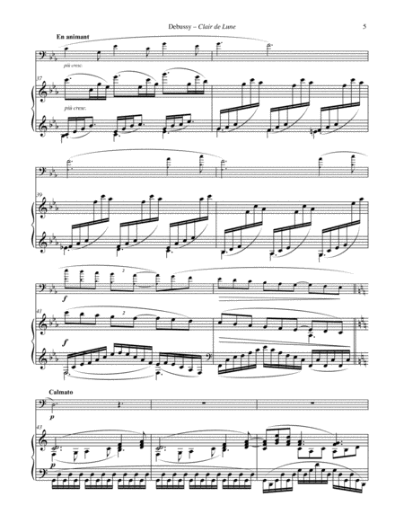 Clair de Lune for Euphonium & Piano