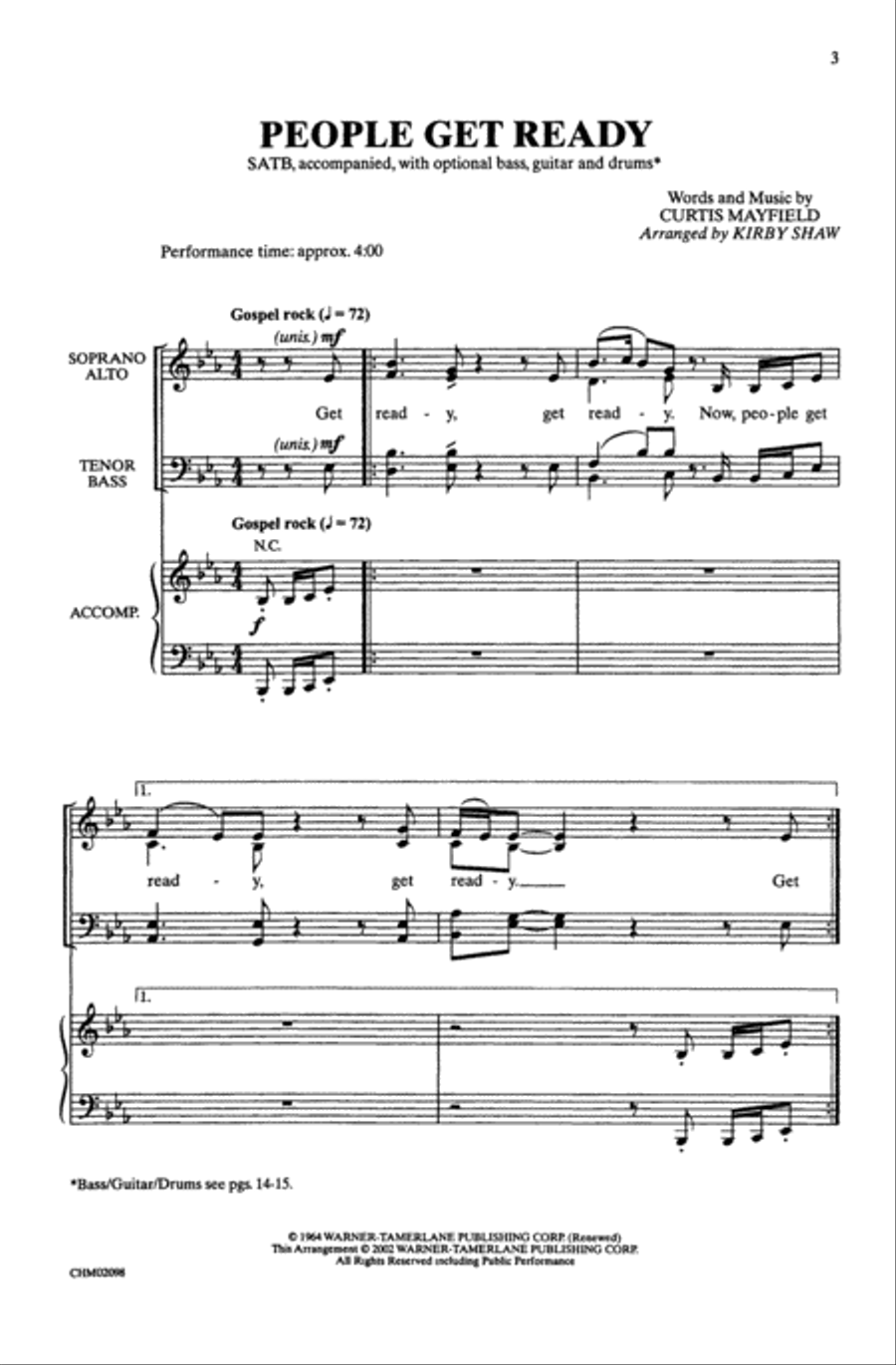 People Get Ready People Get Ready 4-Part scores gallery preview page 2