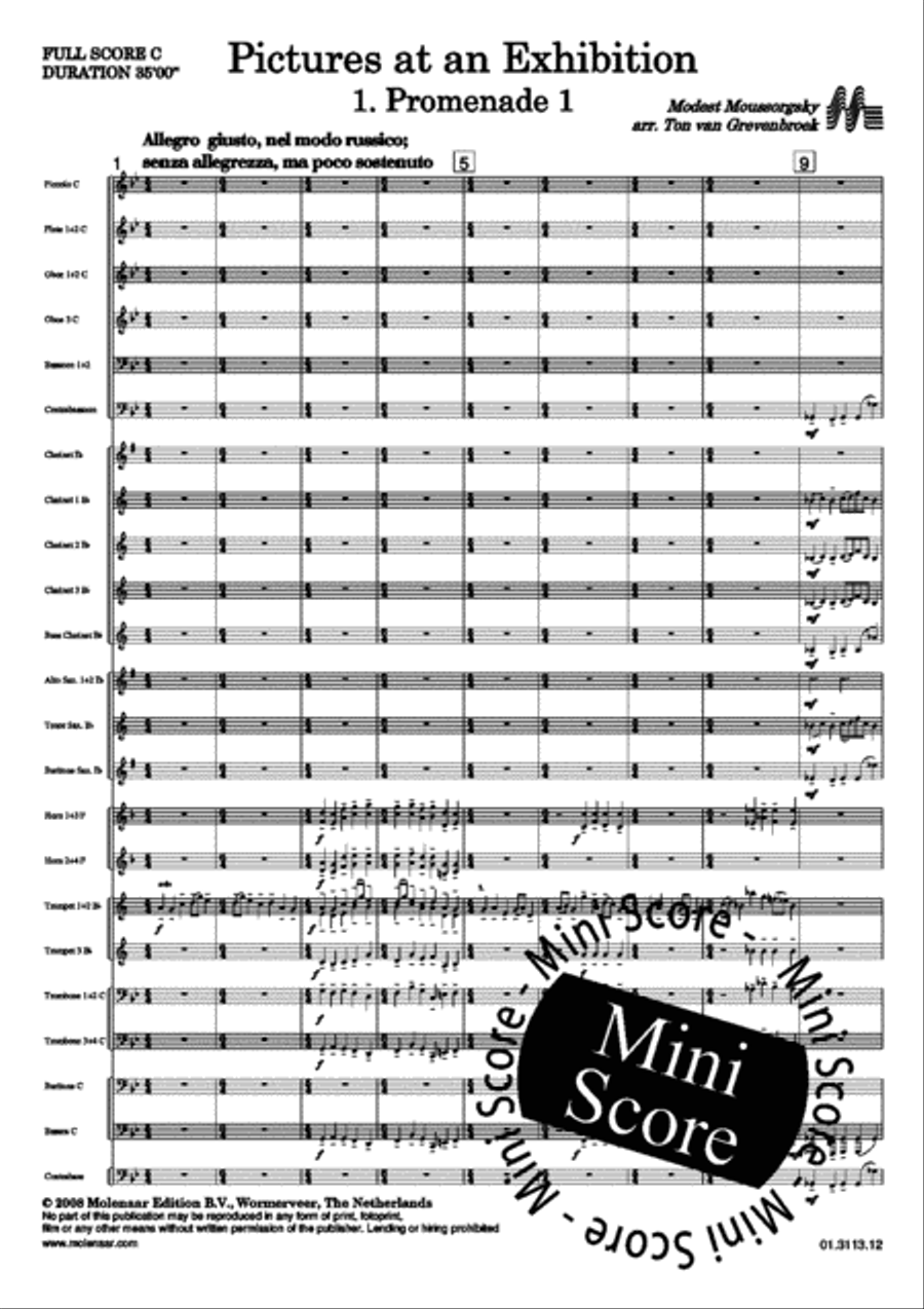 Pictures at an Exhibition Concert Band scores gallery preview page 5