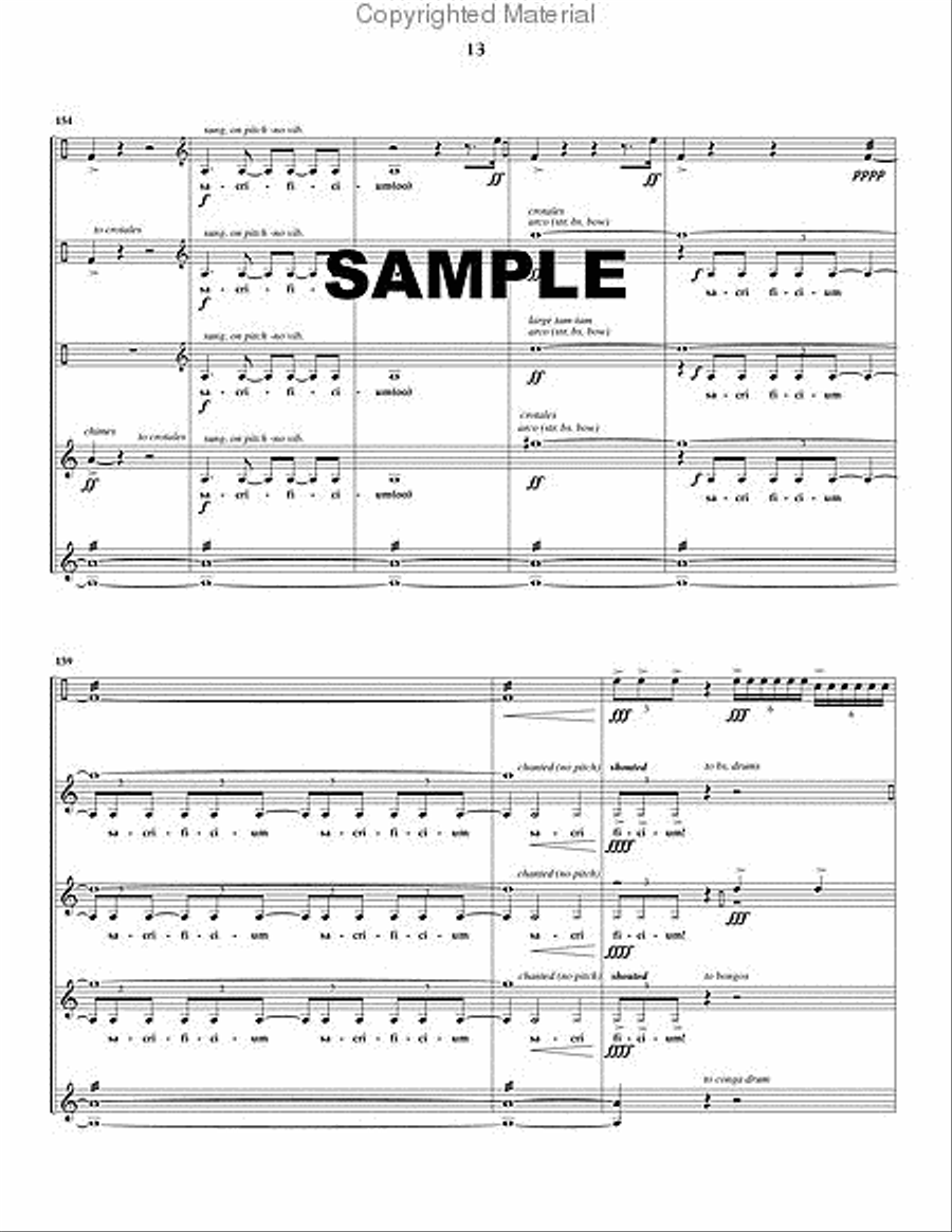 Sacrificial Rite Percussion Ensemble scores gallery preview page 5