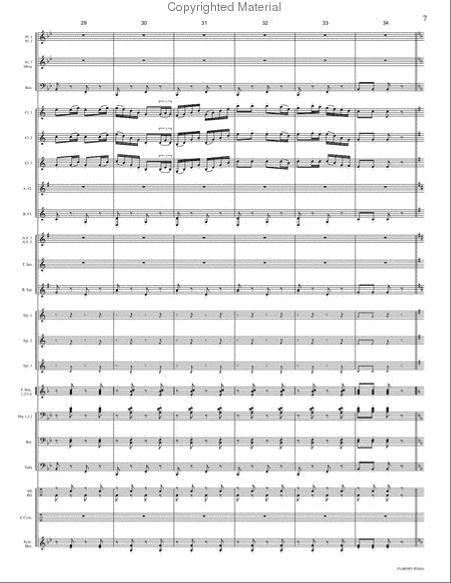Clarinet Polka Concert Band scores gallery preview page 7