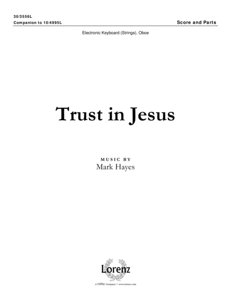 Trust in Jesus - Instrumental Score and Parts