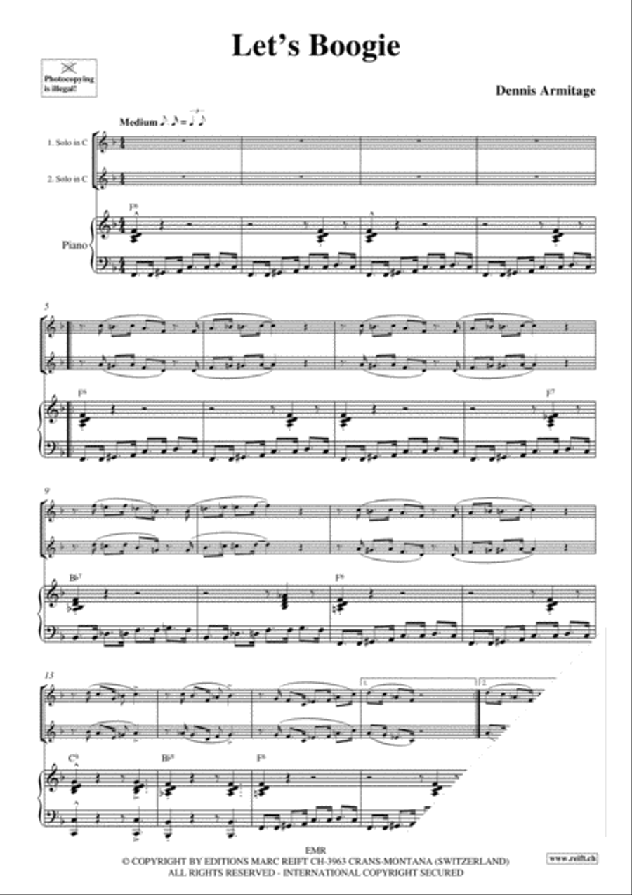 Boogie Tenor Saxophone scores gallery preview page 3