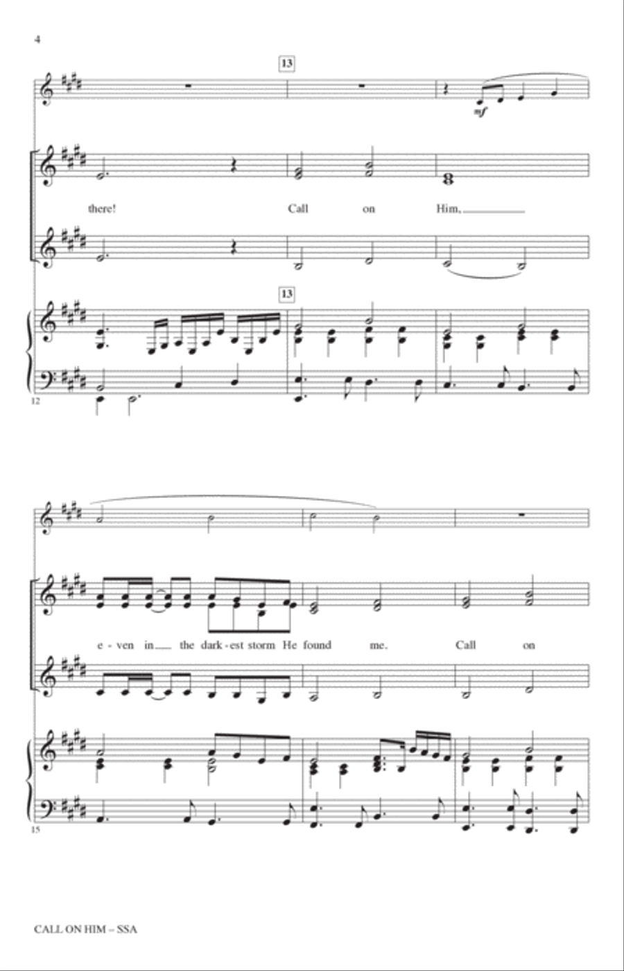 Call On Him Call On Him SSA scores gallery preview page 3