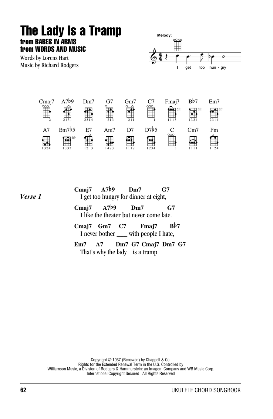 The Lady Is A Tramp The Lady Is A Tramp Ukulele scores gallery preview page 1