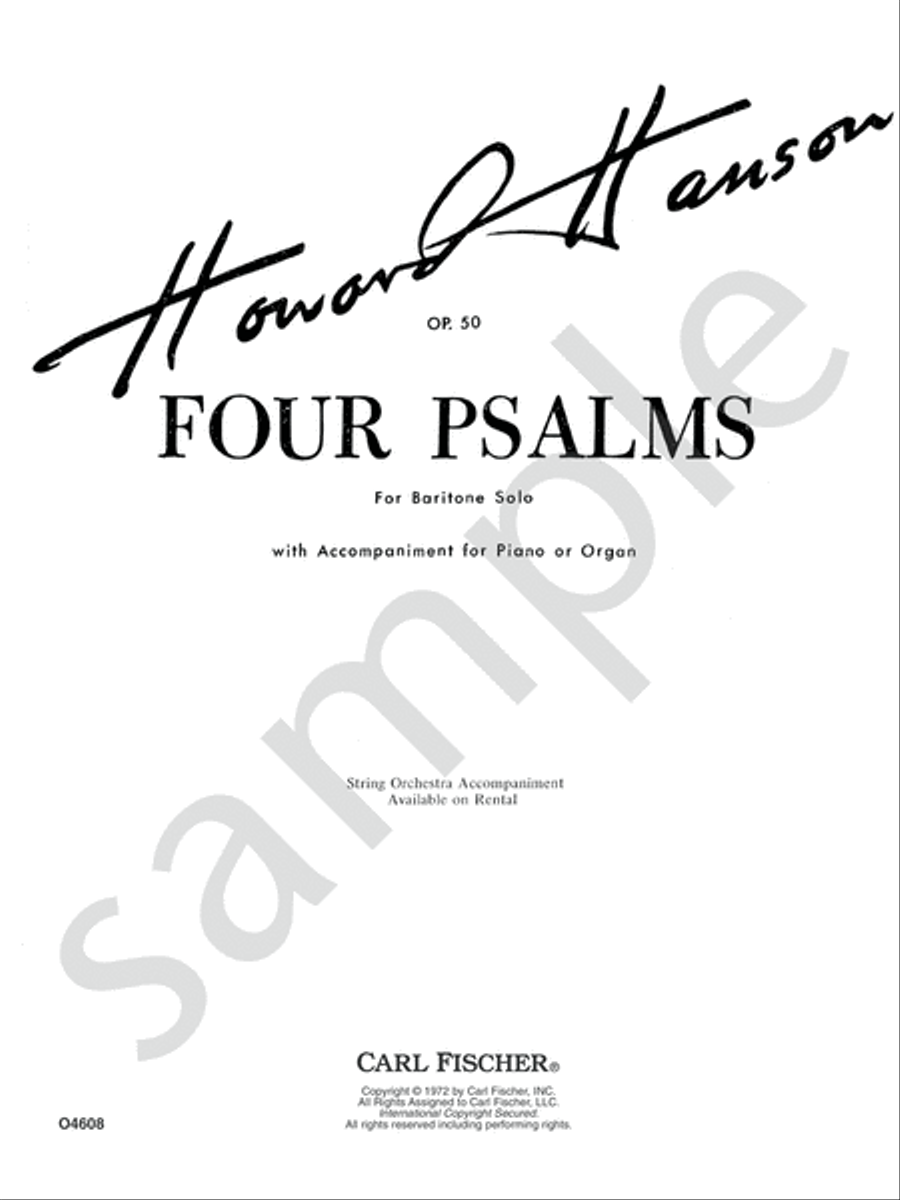 Four Psalms Baritone Voice scores gallery preview page 4