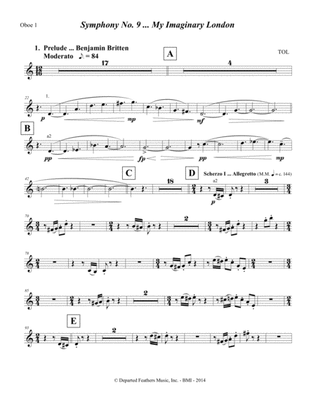 Symphony No. 9 ... My Imaginary London (2013-14) Oboe part 1