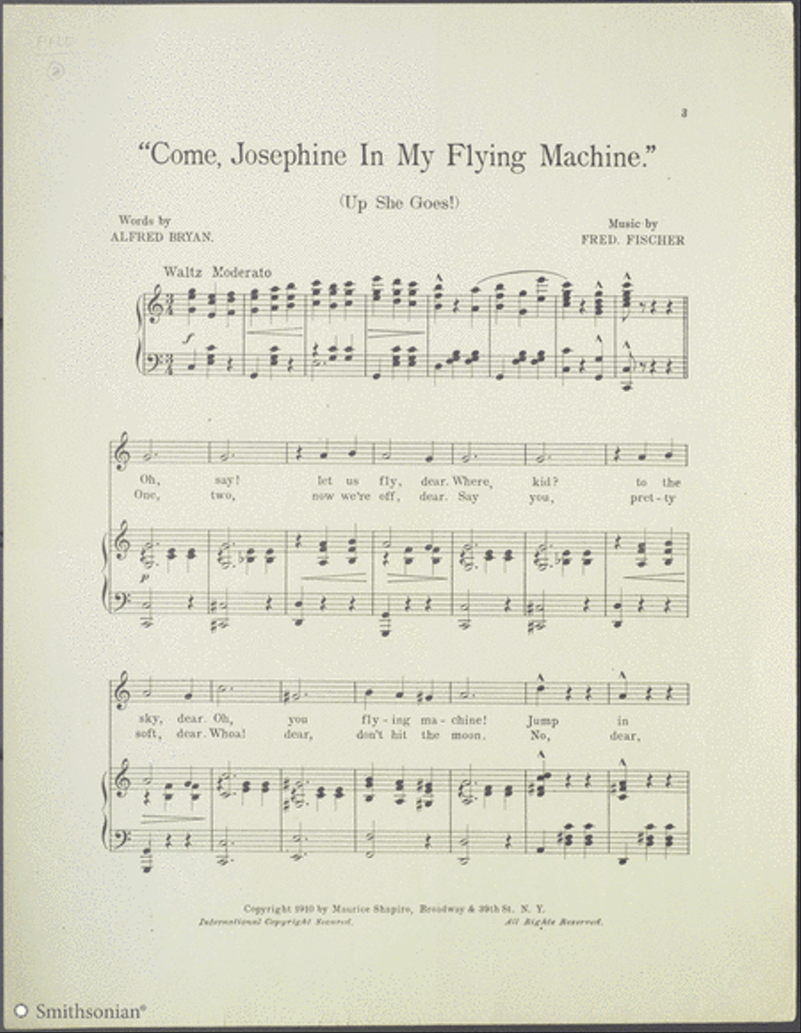 Come Josephine, In My Flying Machine Piano, Vocal scores gallery preview page 3