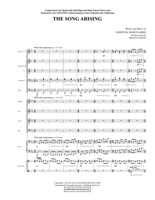 The Song Arising - Score