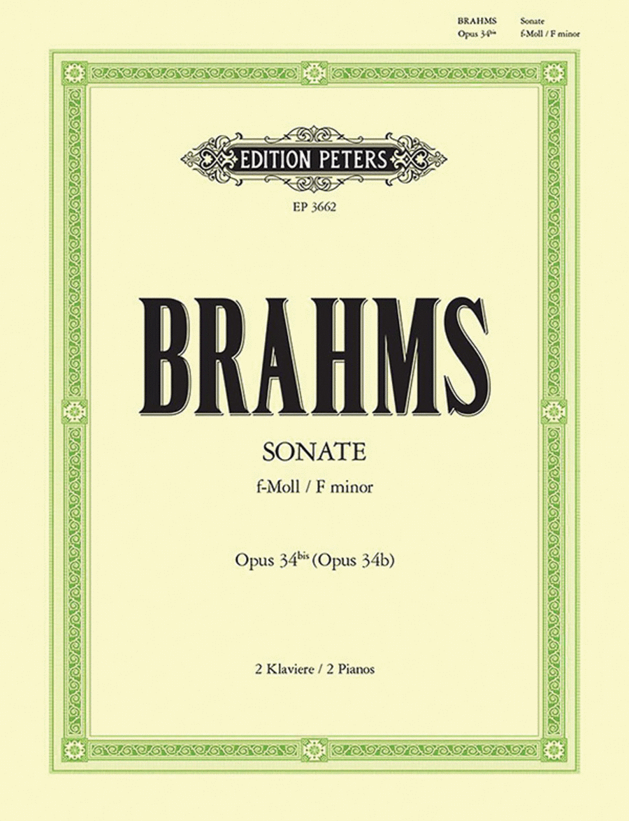 Sonata for 2 Pianos in F minor Op. 34b Piano Duet scores gallery preview page 1