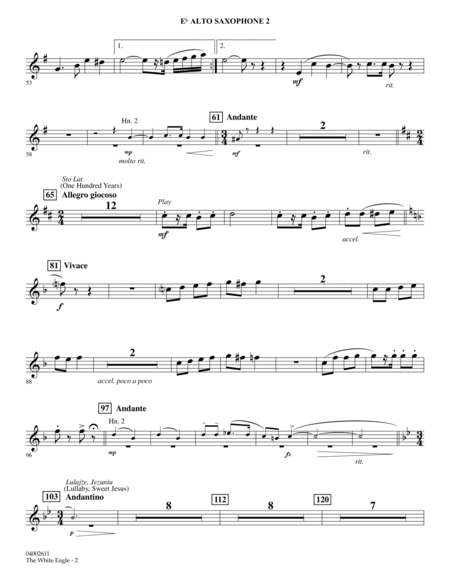 The White Eagle (A Polish Rhapsody) - Eb Alto Saxophone 2