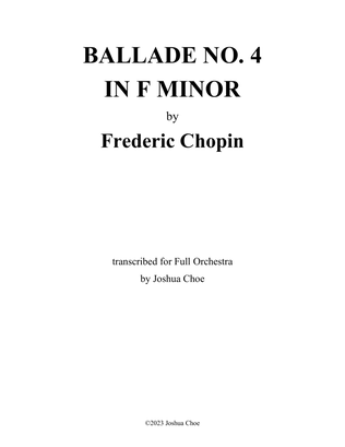 Book cover for Ballade No. 4 in f minor