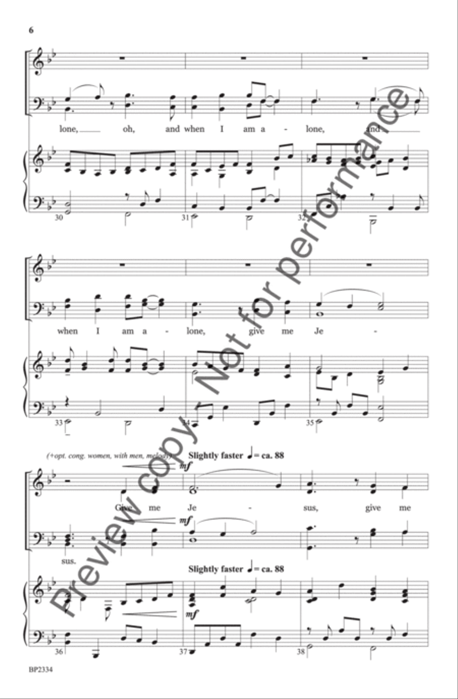 Give Me Jesus - Manor 4-Part scores gallery preview page 7