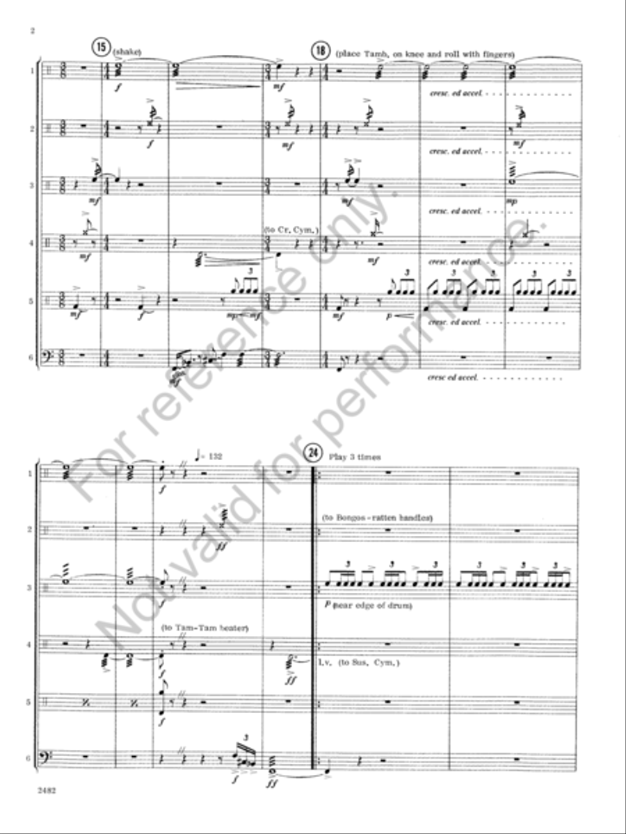 Fixations Fixations Percussion Ensemble scores gallery preview page 3