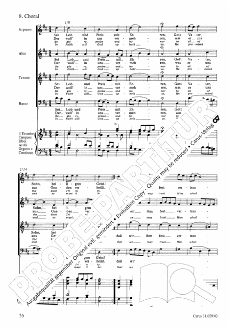 We thank Thee, Lord, God, we thank Thee, Lord (Wir danken dir, Gott, wir danken dir) 4-Part scores gallery preview page 27