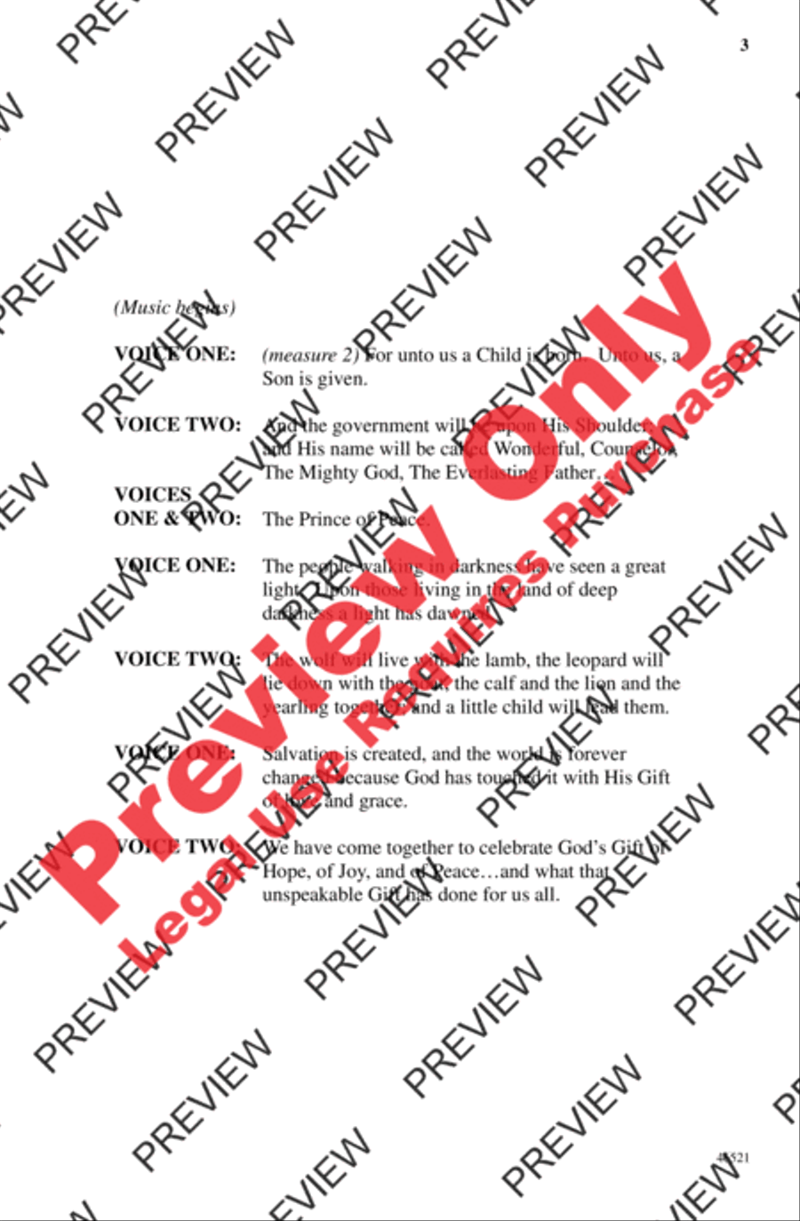 Peace Has Come Choir scores gallery preview page 4