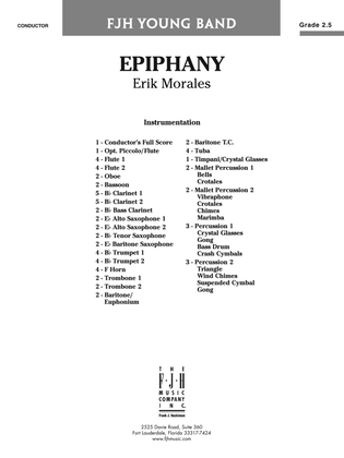 Book cover for Epiphany: Score