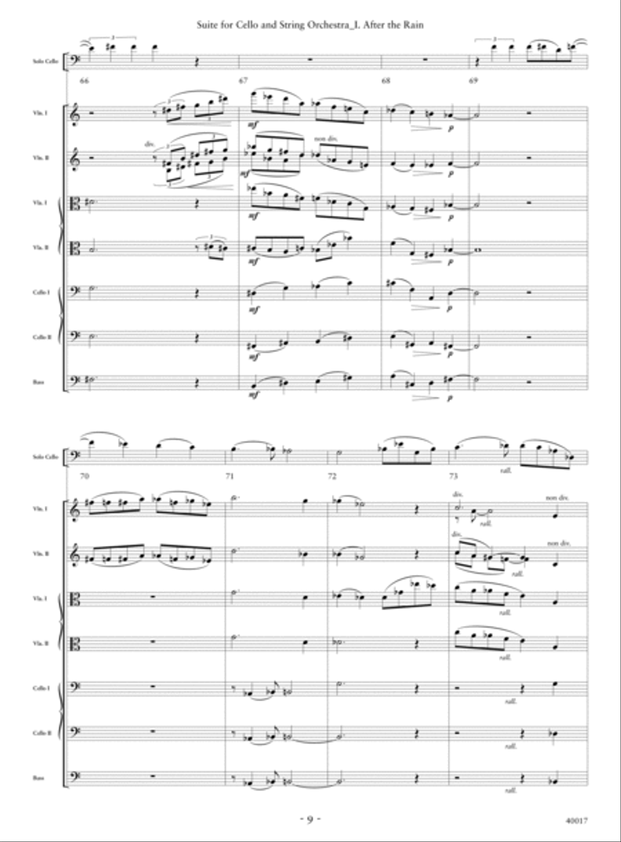 Suite for Cello and String Orchestra String Orchestra scores gallery preview page 6