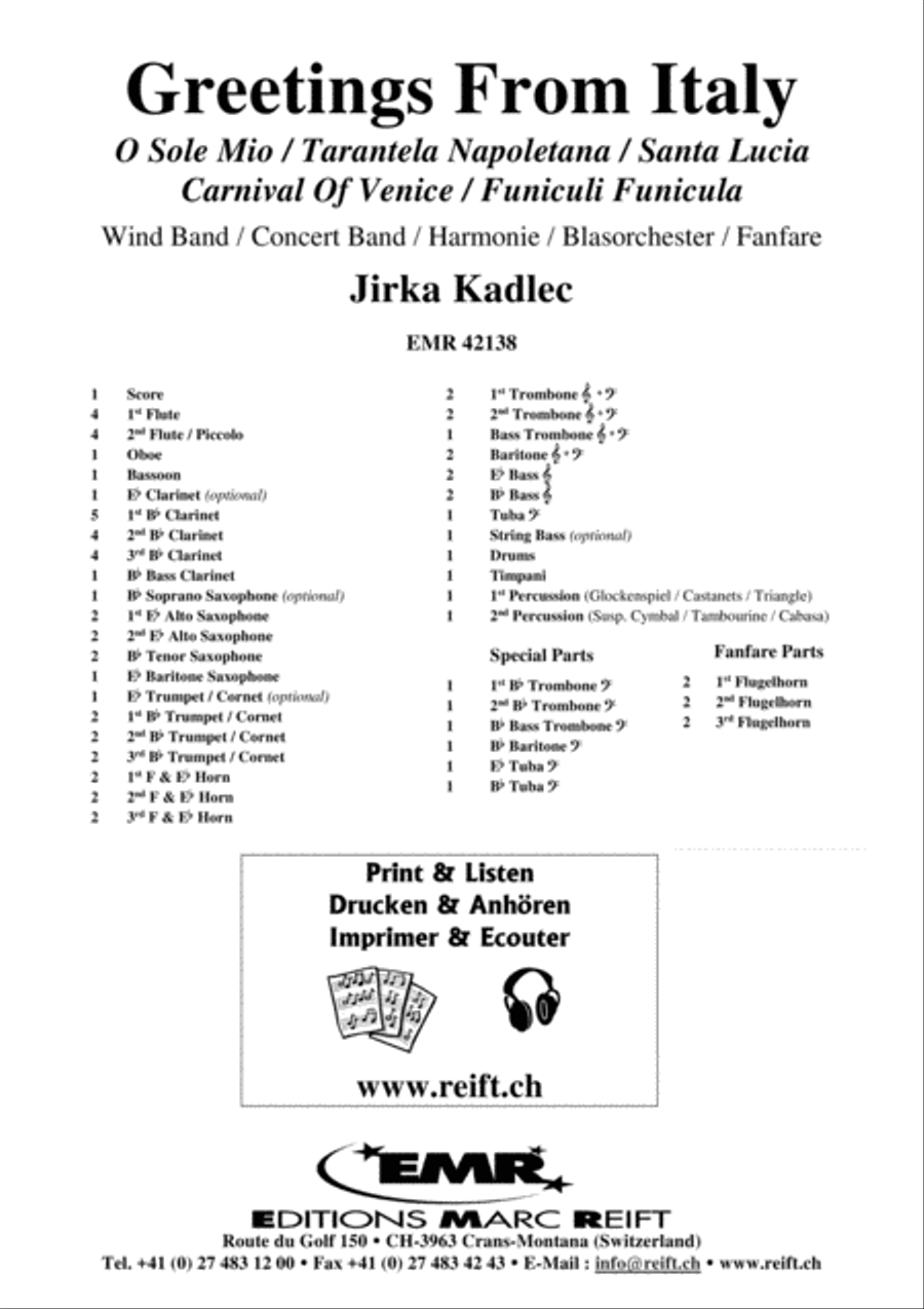 Greetings From Italy Concert Band scores gallery preview page 2