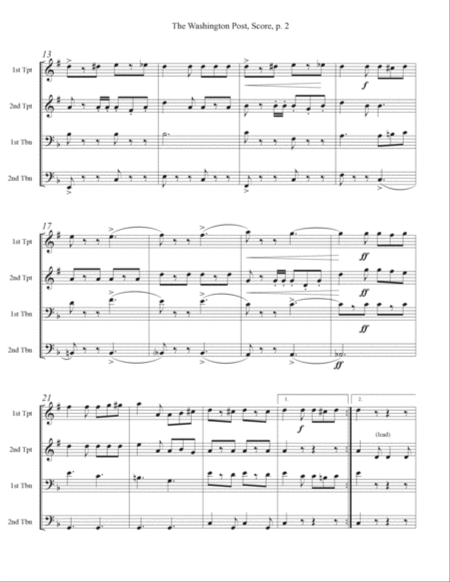 Washington Post Washington Post Trombone scores gallery preview page 2