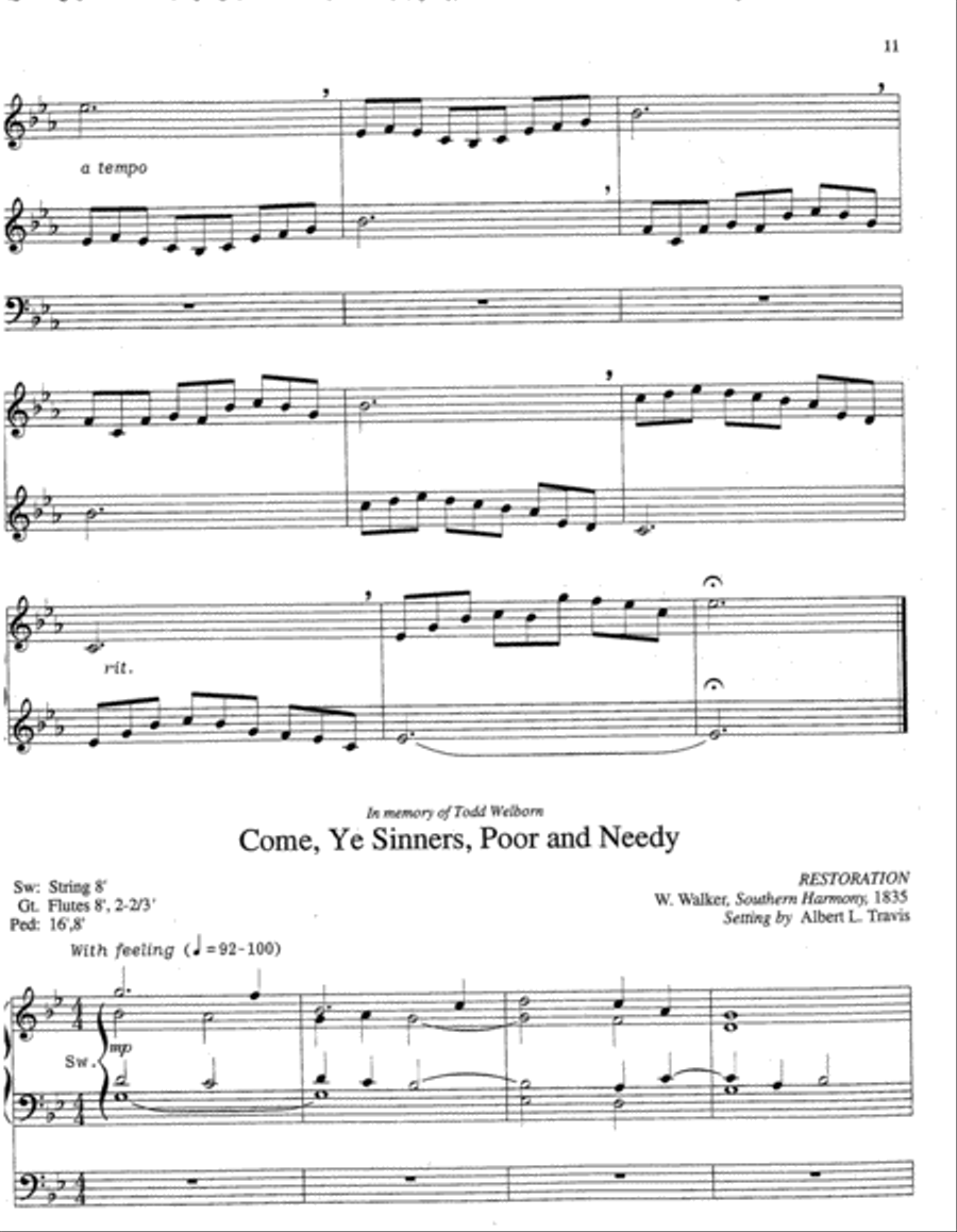 Three Folk Hymn Improvisations for Organ Organ Solo scores gallery preview page 4