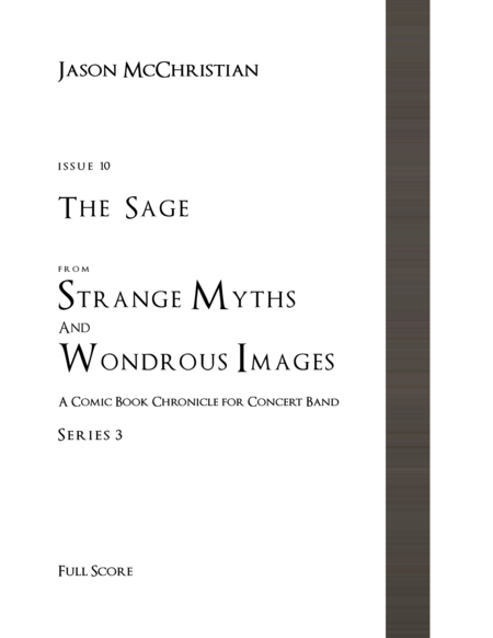 Issue 10, Series 3 - The Sage from Strange Myths and Wondrous Images - A Comic Book Chronicle for Co image number null