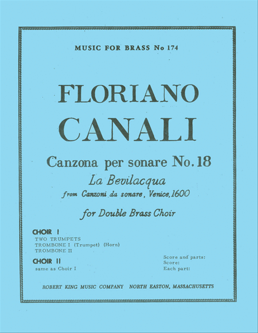 Canzona Per Sonare No.18 (ensemble-brass 8 Or More) School and Community scores gallery preview page 1