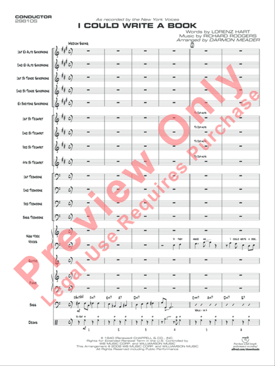 I Could Write a Book Jazz Ensemble scores gallery preview page 4