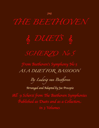 Book cover for The Beethoven Duets For Bassoon Scherzo No. 5