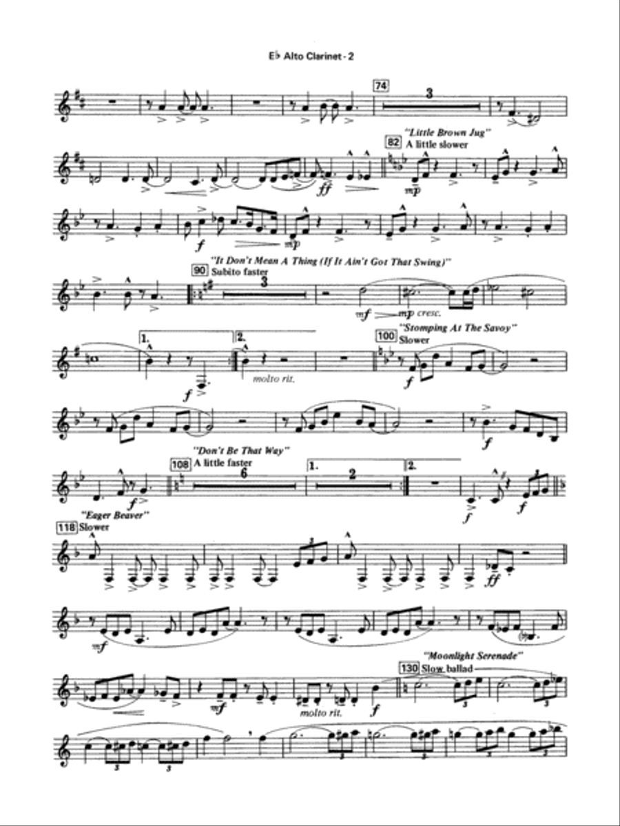 Big Band Spectacular: E-flat Alto Clarinet Concert Band scores gallery preview page 2