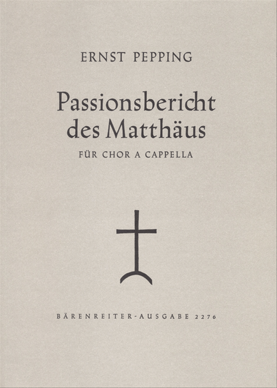Passionsbericht des Matthäus A Cappella scores gallery preview page 1