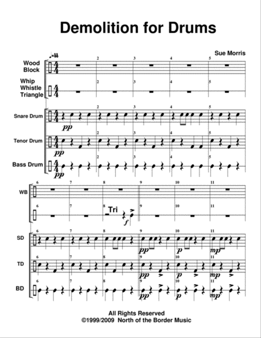 Demolition for Drums Percussion Ensemble scores gallery preview page 2