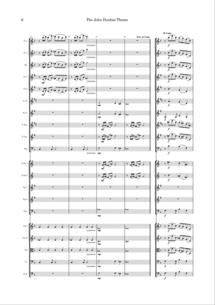 The John Dunbar Theme Full Orchestra scores gallery preview page 6
