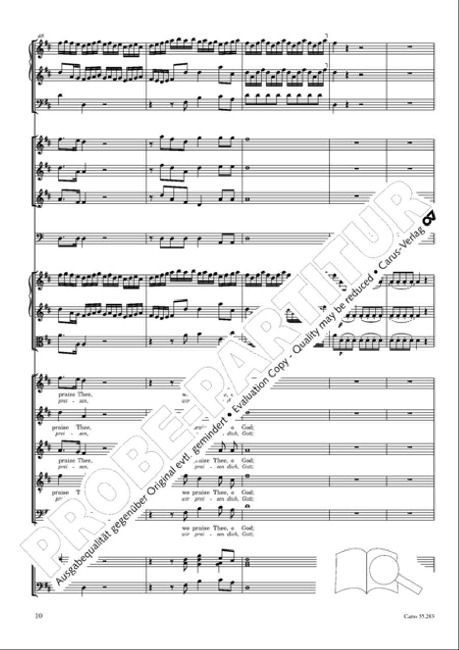 Te Deum for the Victory of Dettingen SSATB scores gallery preview page 27