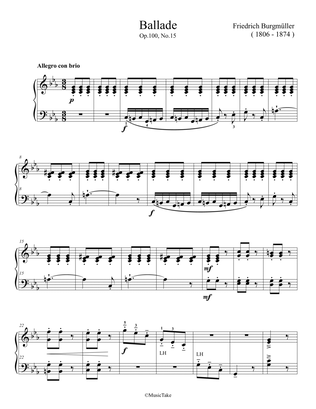 Burgmuller Ballade Op.100 No.15