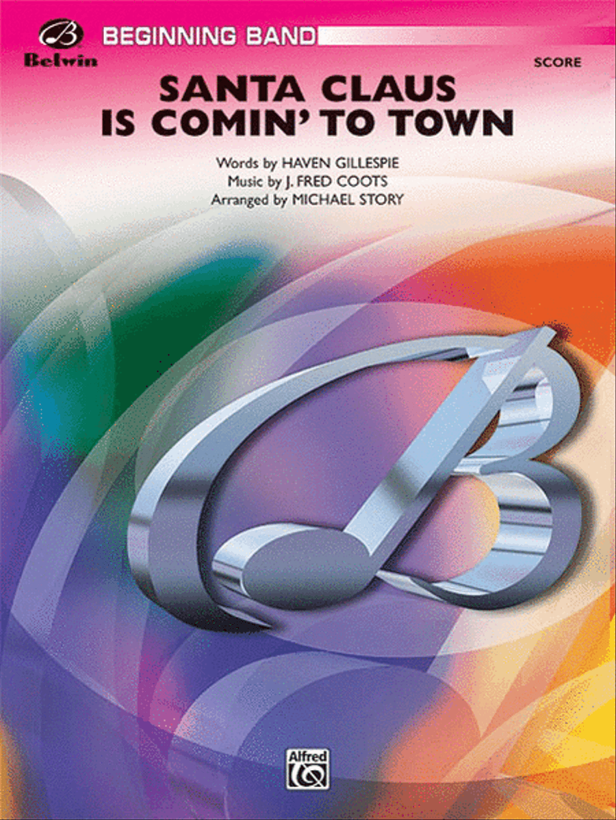 Santa Claus Is Comin' to Town Concert Band scores gallery preview page 1