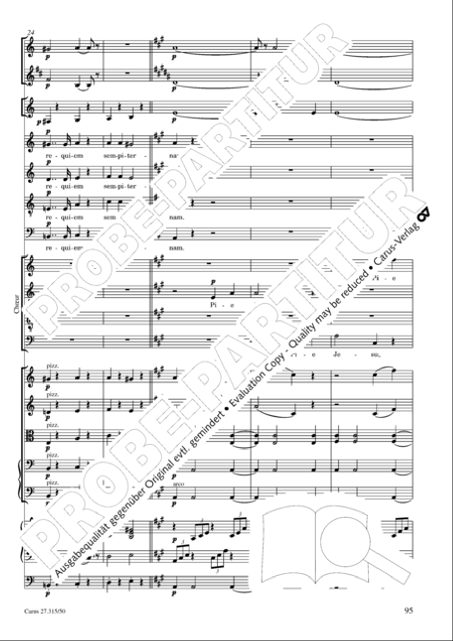 Requiem in C major 4-Part scores gallery preview page 98