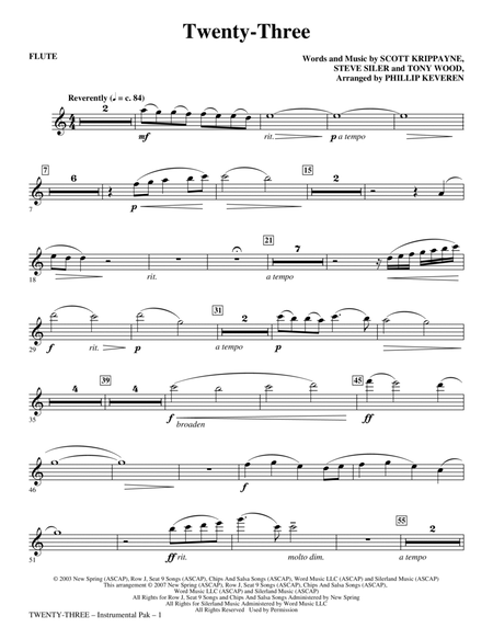 Twenty-Three (arr. Phillip Keveren) - Flute