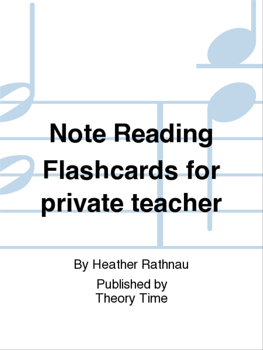 Note Reading Flashcards for private teacher Flash Cards & Games scores gallery preview page 1