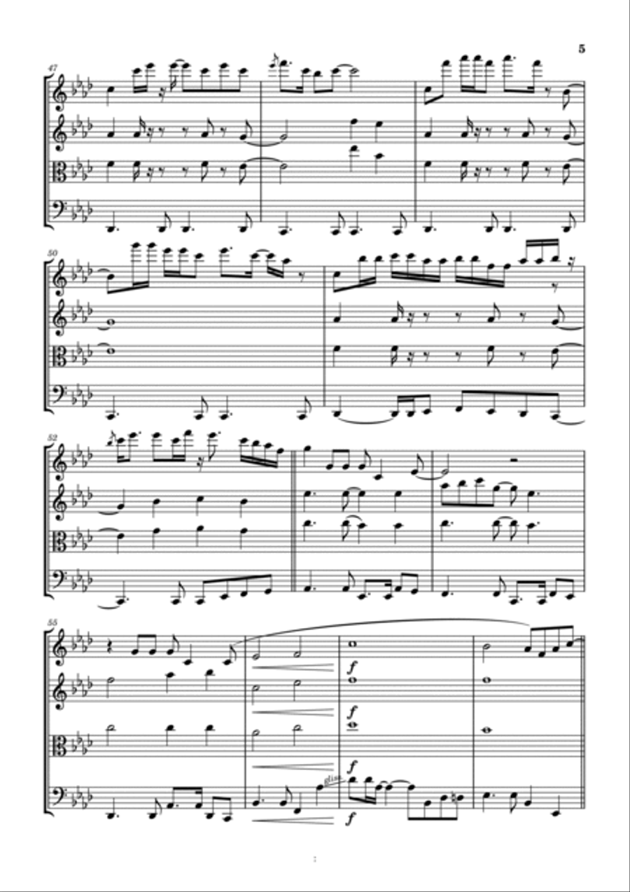 Lotta Love Lotta Love String Quartet scores gallery preview page 6