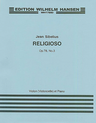 Book cover for Jean Sibelius: Religioso Op.78 No.3